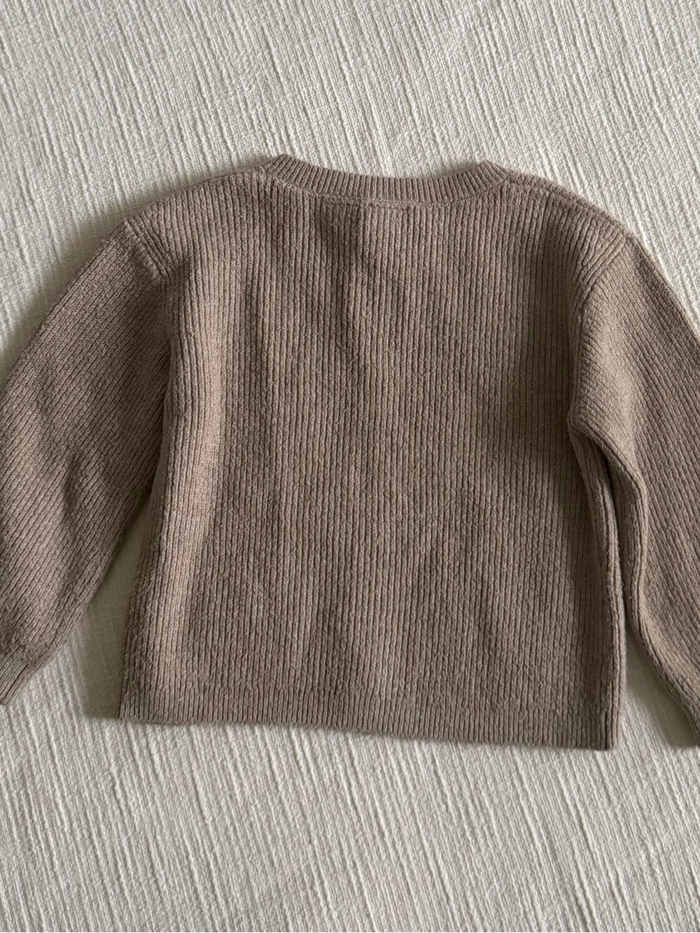 Zara Neutral Beige Ribbed Button Cardigan - Picture 4 of 5